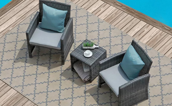 Latitude Run Rand 2 Person Outdoor Seating Group with Cushions