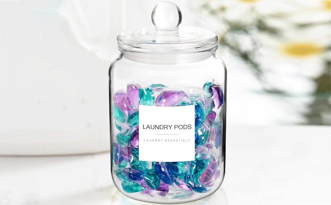 Laundry Glass Jar 2 Pack