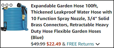 Lefree 100 Feet Expandable Garden Hose Checkout