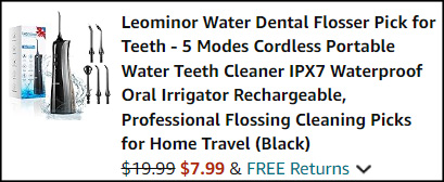 Leominor Water Dental Flosser Checkout