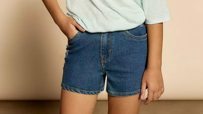 Levi's Girls Mini Mom Denim Shorts