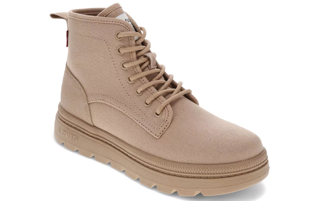 Levis Womens Hayley Heavy Canvas Casual Lace Up Platform Boot