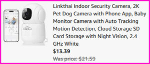 Linkthai 2K Indoor Security Camera Checkout Screen