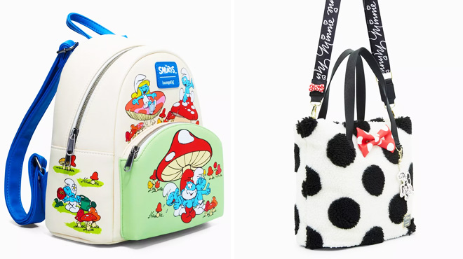 Loungefly The Smurfs Mushrooms Mini Backpack