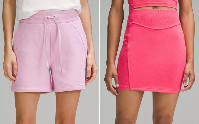 Lululemon Womens Scuba High Rise Shorts and Skirt