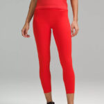 Lululemon Wunder Train High Rise Tight Leggings in Hot Heat