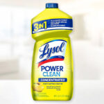 Lysol Power Clean Multi Surface Cleaner on a Table