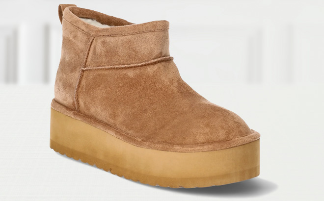 Madden NYC Womens Platform Cozy Ankle Boot