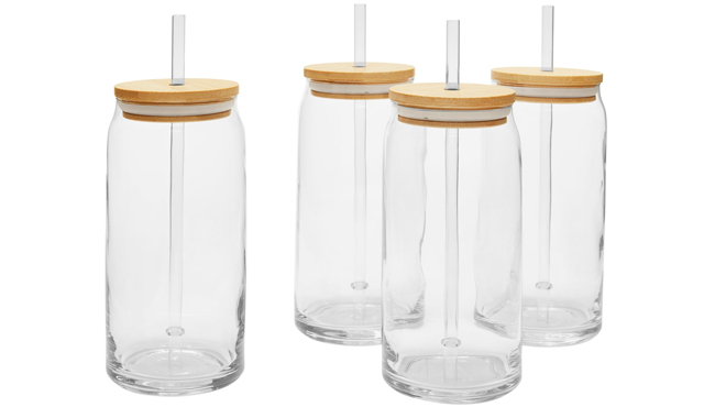 Mainstays 4 Piece Beer Can Glass Set