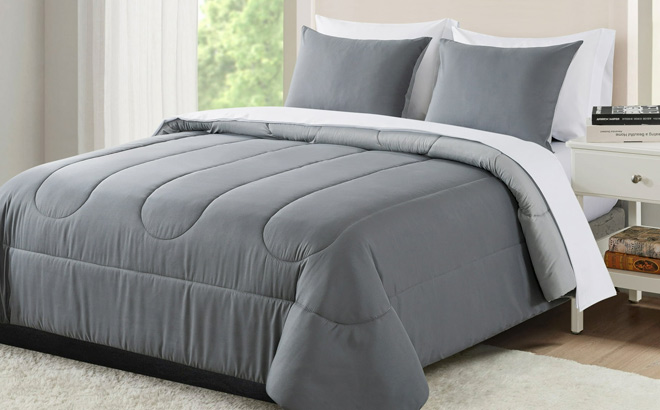 Mainstays 7 Piece Reversible Queen Comforter Set