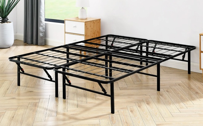 Mainstays Full High Profile Foldable Steel Platform Bed Frame