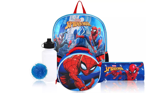 Marvel Spider Man 5 Piece Backpack Set