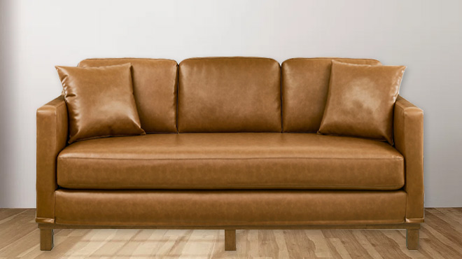 Mayview Barrett Upholstered Sofa with Wood Base