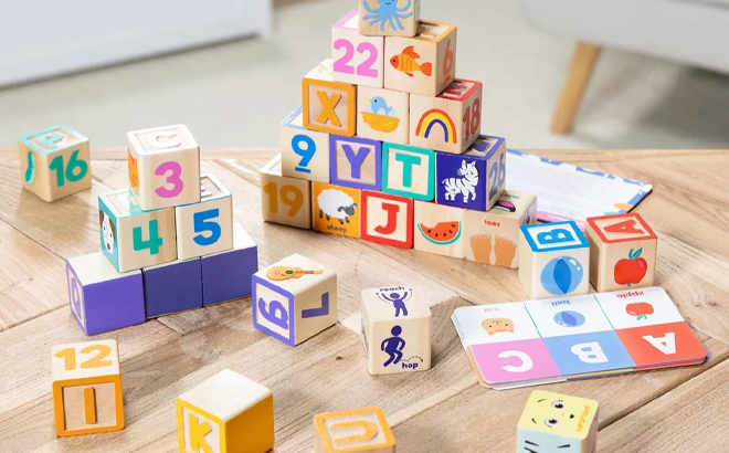 Melissa Doug Ms Rachel Wooden Learning Blocks