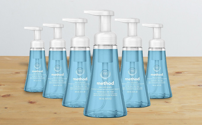 Method Foaming Hand Soap 6 Pack on a Table