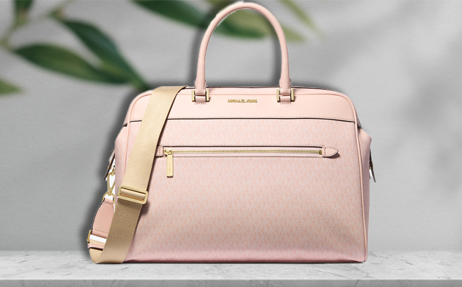 Michael Kors Large Logo Weekender Bag in Blush