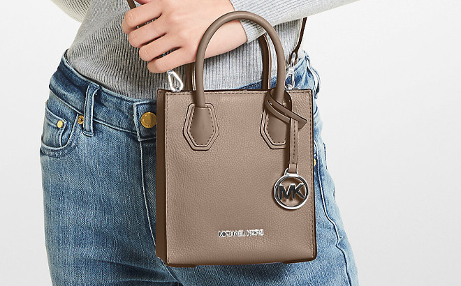 Michael Kors Mercer Extra Small Pebbled Leather Crossbody Bag