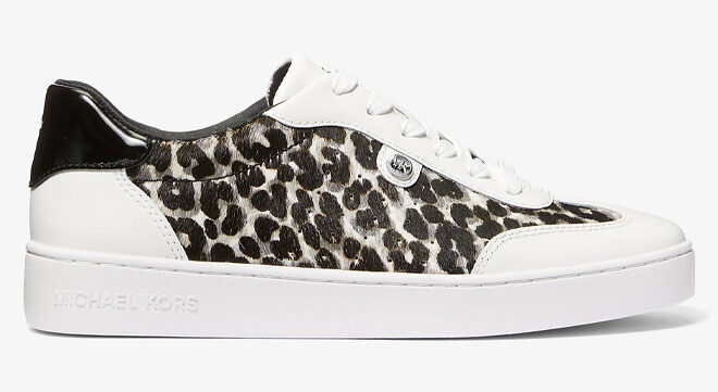 Michael Kors Scotty Leopard Print Calf Hair Sneaker