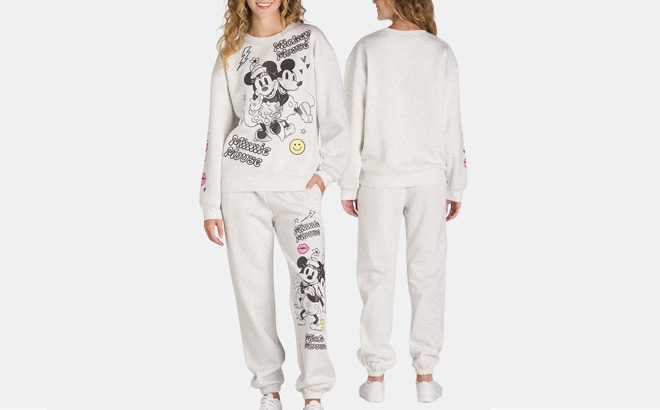 Mickey and Minnie Womens Sweatshirt and Jogger Pants Set