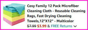 Microfiber Cleaning Cloth Checkout Screen