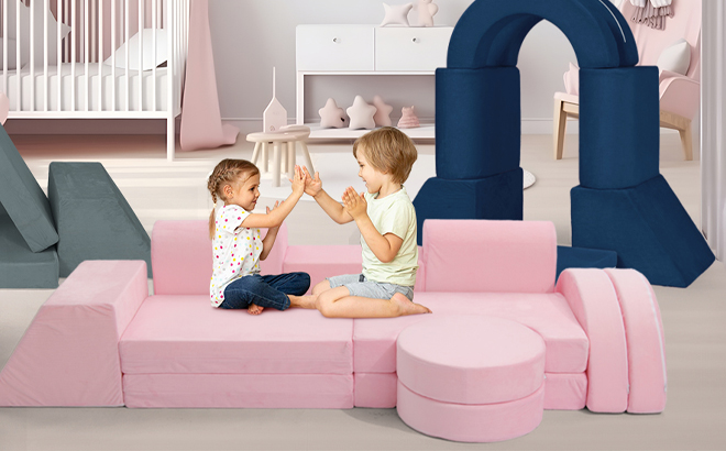 Modular Kids Sofa Play 12 Piece Couch