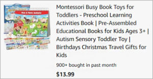 Montessori Busy Book at Checkout