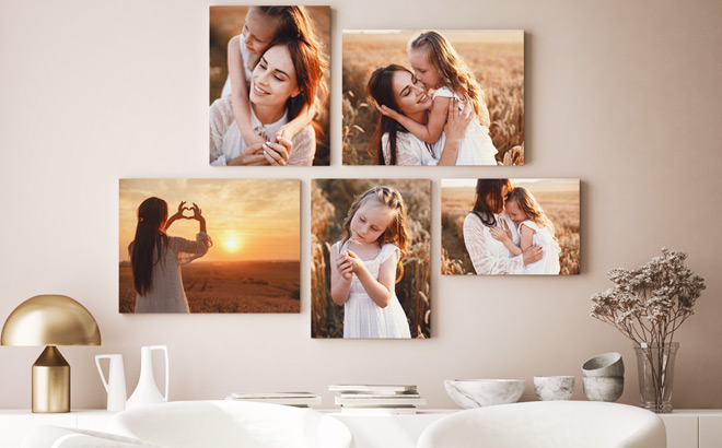 Mother and Daughter Canvas Prints on the Wall