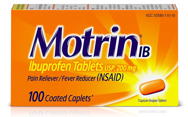 Motrin IB Ibuprofen 200mg 100 ct Box