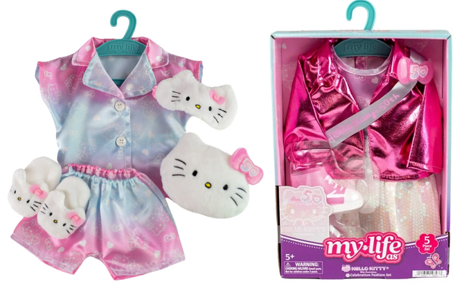 My Life As Hello Kitty Celebration Fashion Set and My Life As Hello Kitty PJ Fashion Set