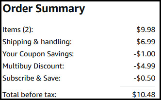 Nature Made Zinc Tablets Order Summary