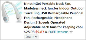 Neck Fan at Checkout