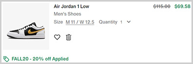 Nike Air Jordan 1 Low Mens Shoes Screenshot