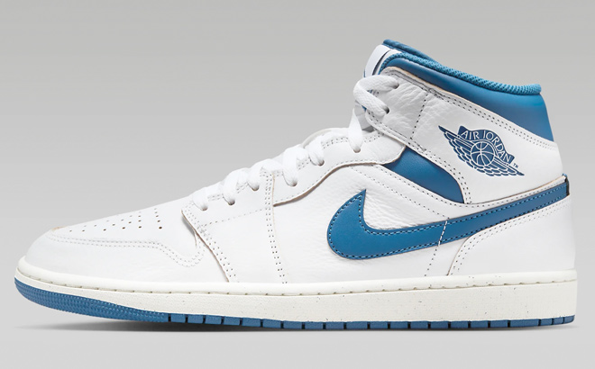 Nike Air Jordan 1 Mid SE Mens Shoes WhiteSailIndustrial Blue