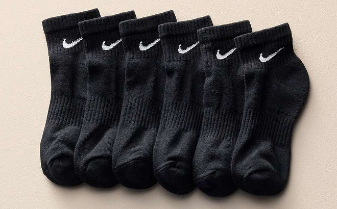 Nike Kids Dri FIT Performance Crew Socks 6 Pack