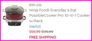 Ninja Foodi Cooker Checkout Screen