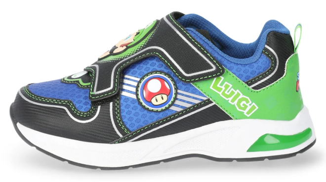 Nintendo Toddler Boys Mario and Luigi Light Up Athletic Shoes