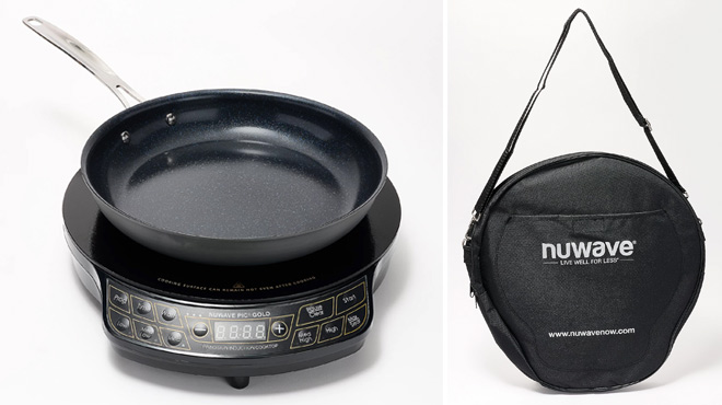 NuWave Induction Cooktop Nonstick Pan and Carry Bag