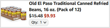 Old El Paso Traditional Refried Beans 12 Pack Screenshot