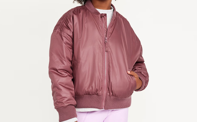 Old Navy Girls Water Resistant Bomber Jacket