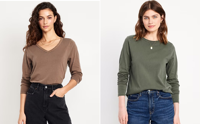 Old Navy Long Sleeve Tees in Two Colors