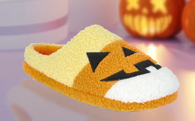 Orange Halloween Slippers