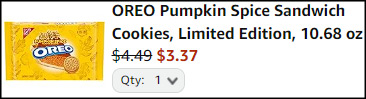 Oreo Pumpkin Spice Cookies Checkout