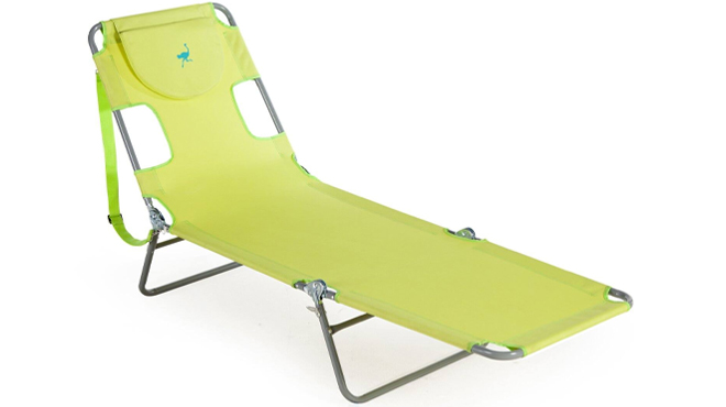 Ostrich Folding Chaise Lounge in Green Color