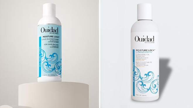 Ouidad Moisture Lock Leave in Conditioner and Cleansing Oil Shampoo