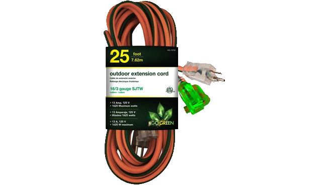 Outdoor 25 Foot Extension Cord