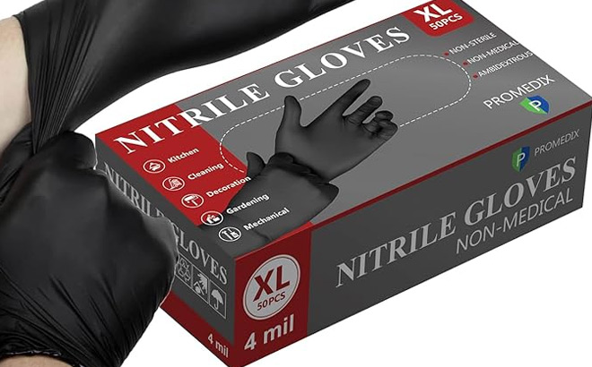 Pack of Promedix P Nitrile Gloves