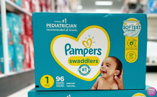 Pampers Swaddlers Active Baby Diapers 96 ct size 1 1