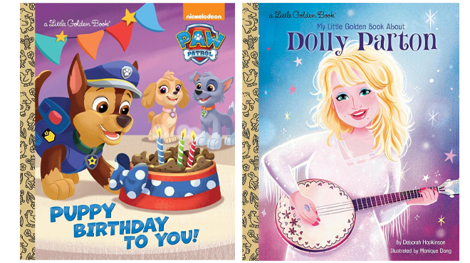 Paw Patrol Puppy Birthday to You Little Golden Book and My Little Golden Book About Dolly Parton