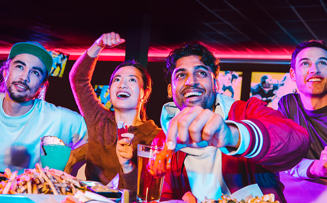 People at Dave Busters Sports Watch Party