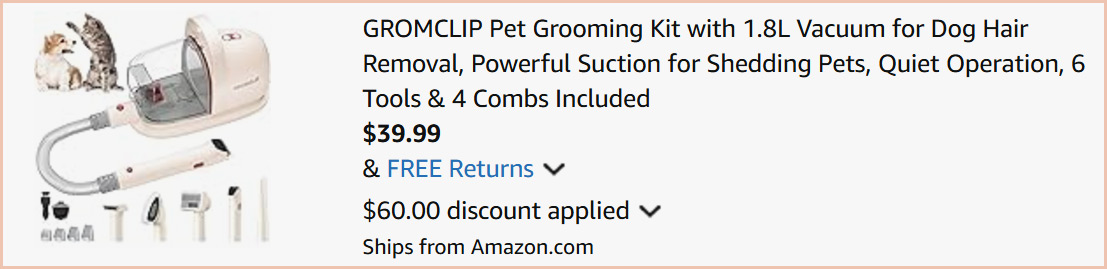 Pet Grooming Kit at Checkout